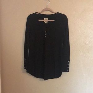 Chaser black long sleeve top size L